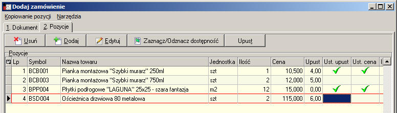 Mechanizm Ustalona cena / Ustalony upust w zamówieniach od odbiorców W realizacji zamówień od odbiorców dla ustalania cen i upustów do sprzedaży można wykorzystywać jeden z dwu mechanizmów 1.