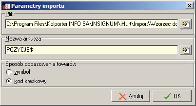 Zamówienia od odbiorców import pozycji zamówienia z pliku Excela W ihurt stworzone zostało narzędzie pozwalające na import z pliku Excel a pozycji do zamówienia od odbiorcy.