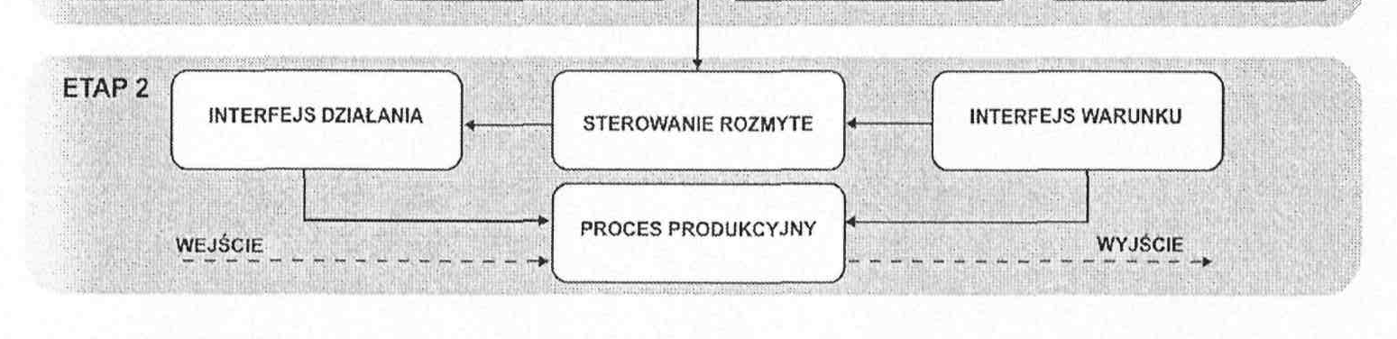 Na poniŝszym rysunku przedstawiono system produkcyjny oparty na teorii rozmytości.