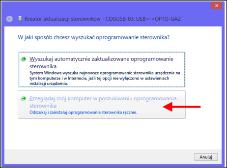 10. Klikamy na nim prawym przyciskiem myszy i wybieramy opcję Aktualizuj oprogramowanie sterownika.