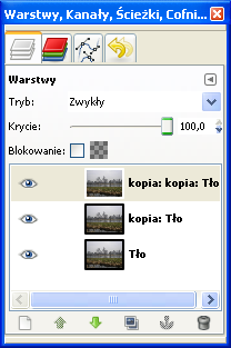 2. Duplikujemy warstwę Tło (Warstwa ->