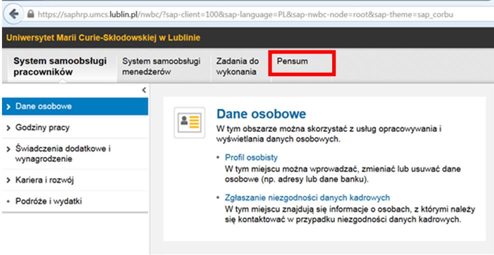 1.4 Logowanie do systemu W celu wprowadzenia wykonania zajęć dydaktycznych w zakładce Pensum dla wybranego nauczyciela akademickiego