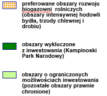 Rysunek 27. Możliwości rozwoju biogazowni na terenie województwa dolnośląskiego (źródło: Działania Samorządu Województwa Mazowieckiego na rzecz rozwoju odnawialnych źródeł energii w regionie) 13.
