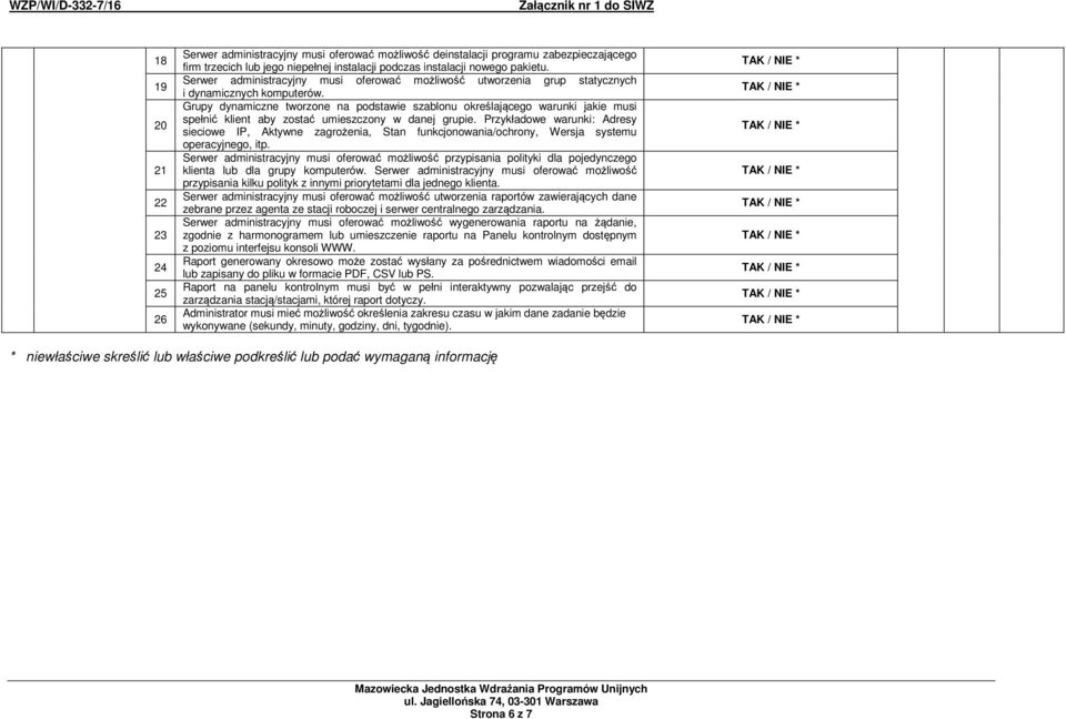 Grupy dynamiczne tworzone na podstawie szablonu określającego warunki jakie musi spełnić klient aby zostać umieszczony w danej grupie.