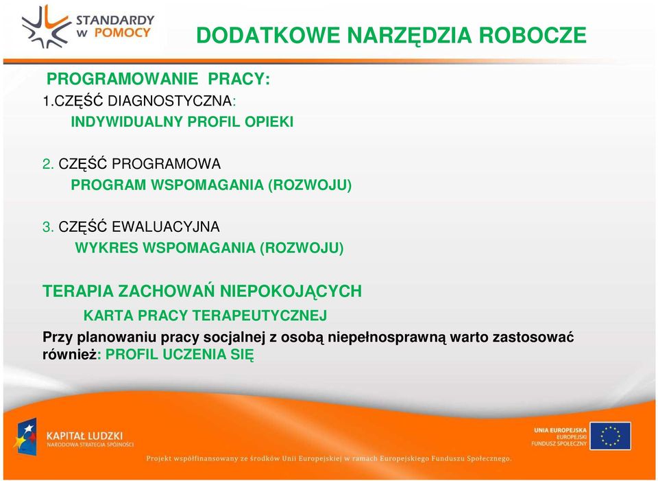 CZĘŚĆ PROGRAMOWA PROGRAM WSPOMAGANIA (ROZWOJU) 3.