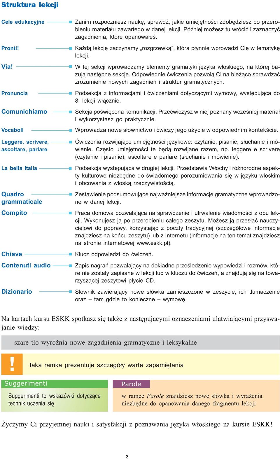 umiejêtnoœci zdobêdziesz po przerobieniu materia³u zawartego w danej lekcji. PóŸniej mo esz tu wróciæ i zaznaczyæ zagadnienia, które opanowa³eœ.