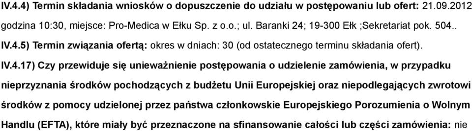 19-300 Ełk ;Sekretariat pok. 504.