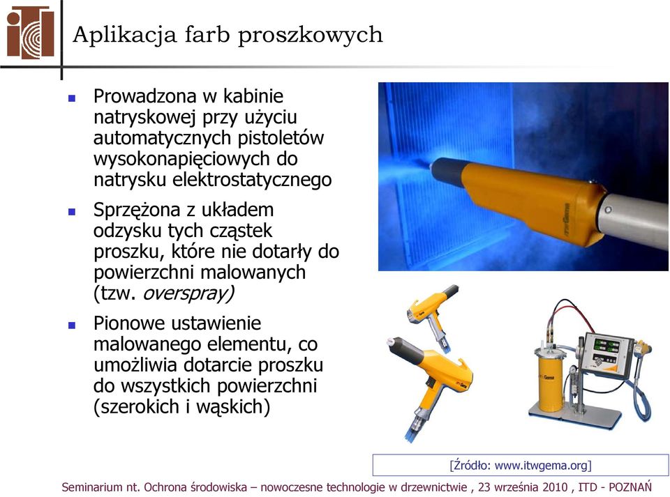 które nie dotarły ł do powierzchni malowanych (tzw.