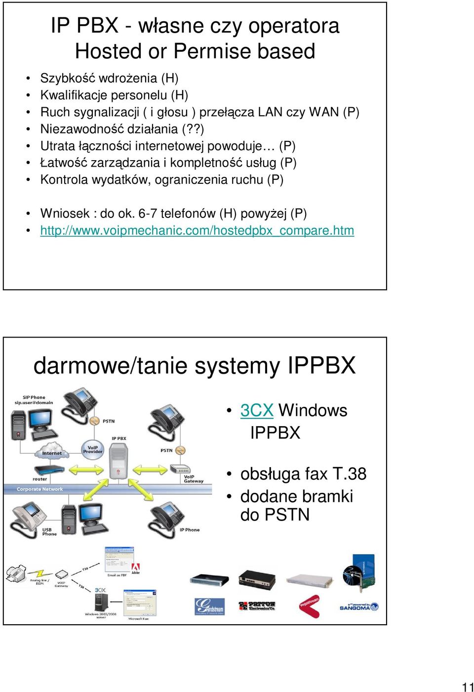 ?) Utrata łączności internetowej powoduje (P) Łatwość zarządzania i kompletność usług (P) Kontrola wydatków, ograniczenia