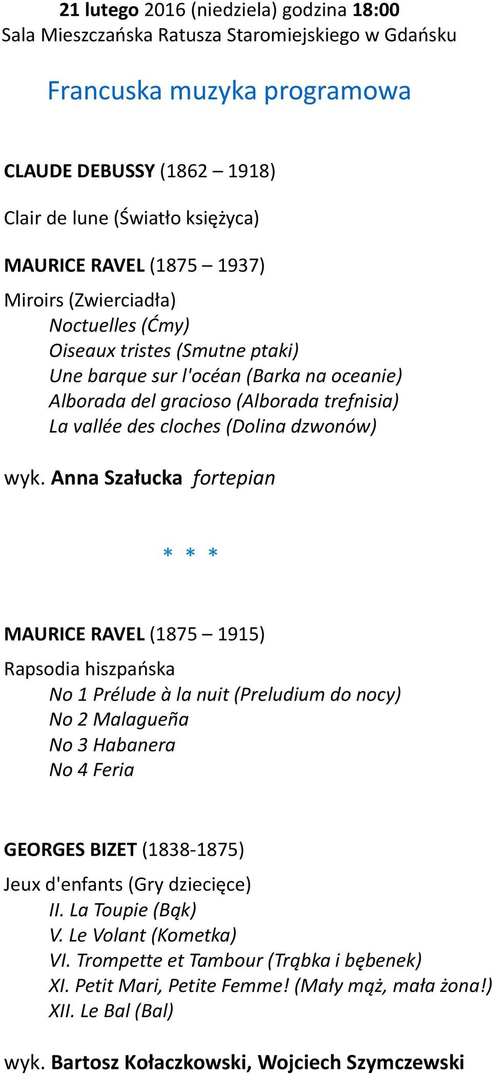 dzwonów) wyk.