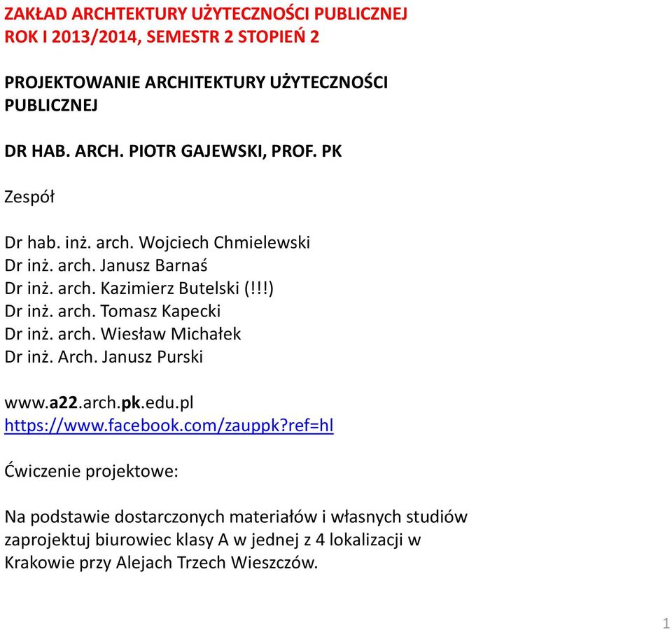 a22.arch.pk.edu.pl https://www.facebook.com/zauppk?