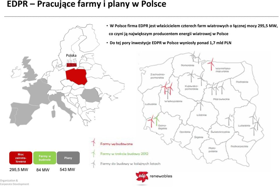 producentem energii wiatrowej w Polsce Do tej pory inwestycje EDPR w Polsce