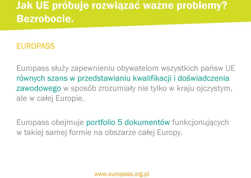 przedstawianiu kwalifikacji i doświadczenia zawodowego w sposób zrozumiały nie tylko w kraju