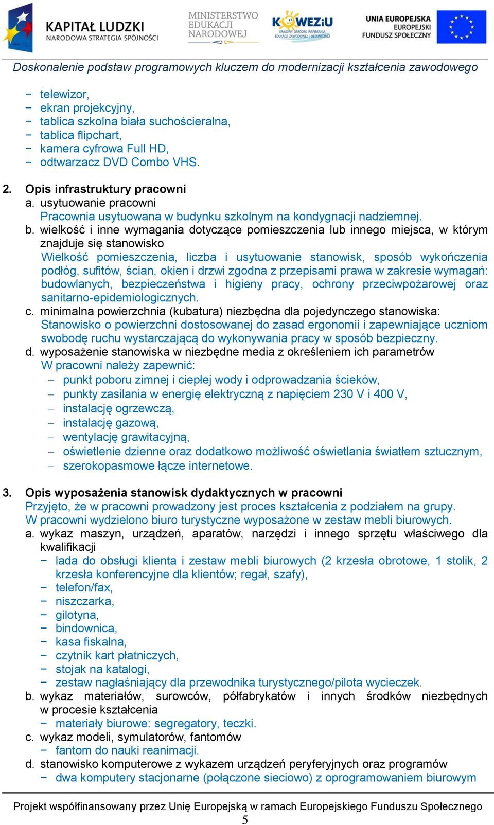 dynku szkolnym na kondygnacji nadziemnej. b.