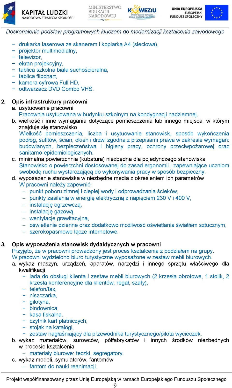 dynku szkolnym na kondygnacji nadziemnej. b.