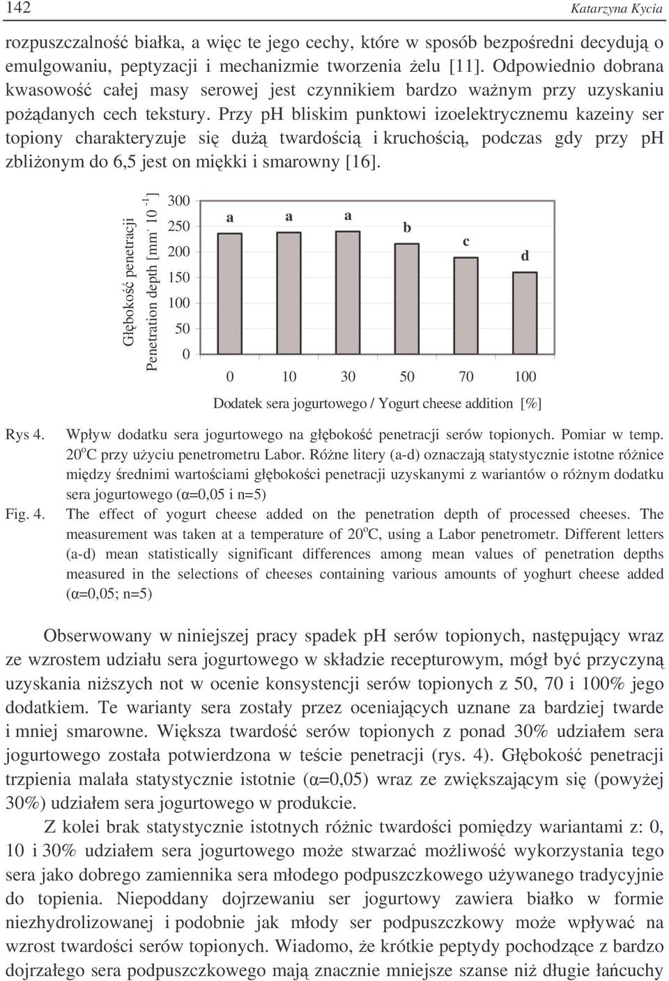 Przy ph bliskim punktowi izoelektrycznemu kazeiny ser topiony charakteryzuje si du twardoci i kruchoci, podczas gdy przy ph zblionym do 6,5 jest on mikki i smarowny [16].