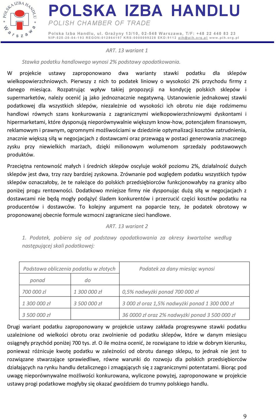 Rozpatrując wpływ takiej propozycji na kondycję polskich sklepów i supermarketów, należy ocenić ją jako jednoznacznie negatywną.