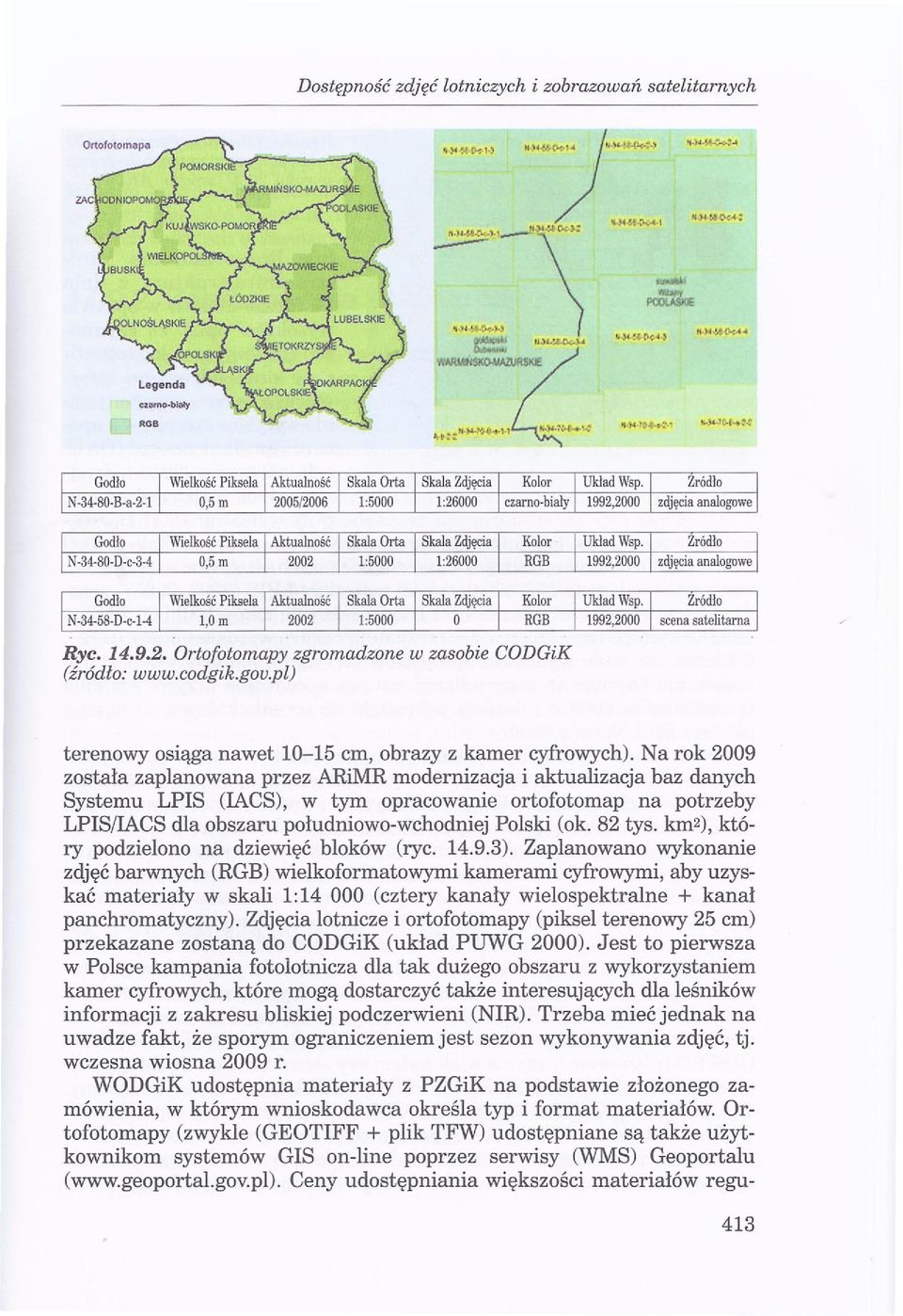 Na rok 2009 została zaplanowana przez ARiMR modernizacja i aktualizacja baz danych Systemu LPIS (IACS), w tym opracowanie ortofotomap na potrzeby LPIS/IACS dla obszaru południowo-wchodniej Polski (ok.