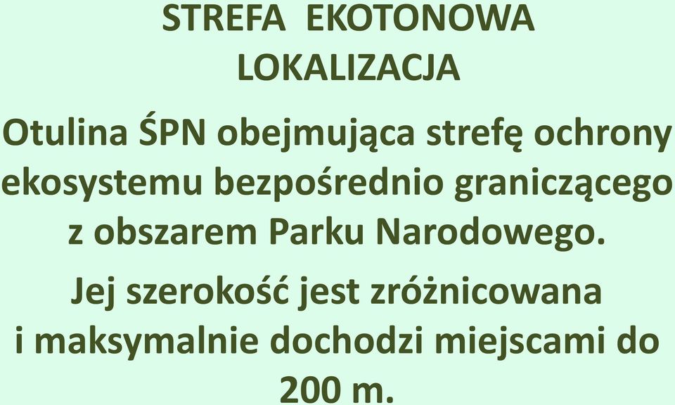 z obszarem Parku Narodowego.