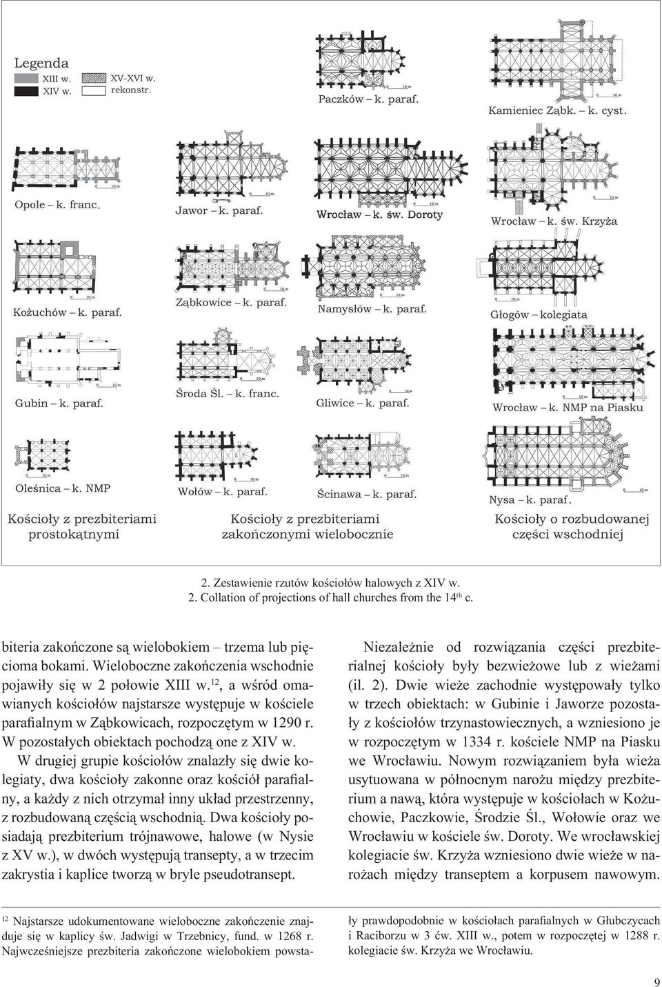 W pozosta ych obiektach pochodz one z XIV w.