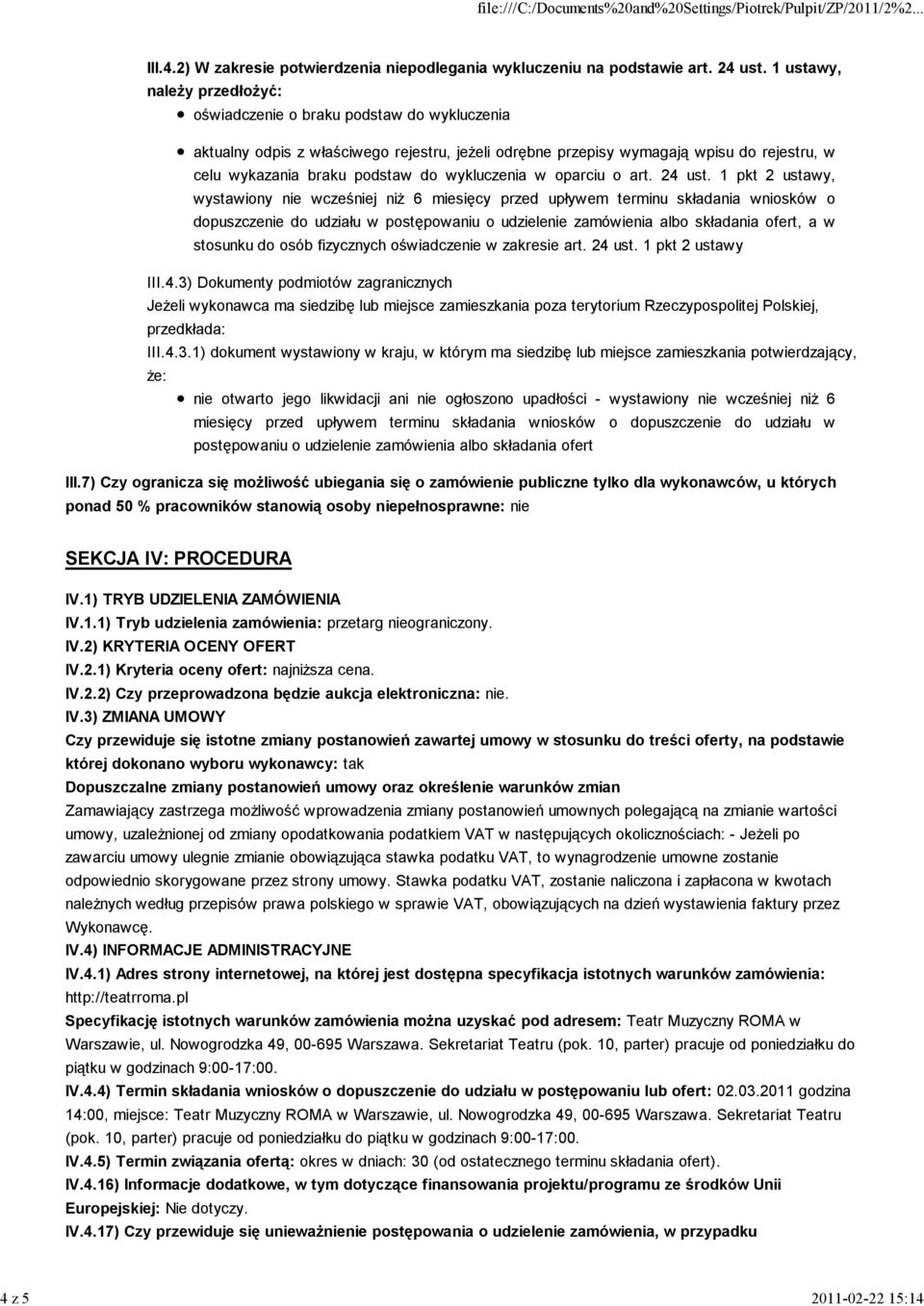 wykluczenia w oparciu o art. 24 ust.