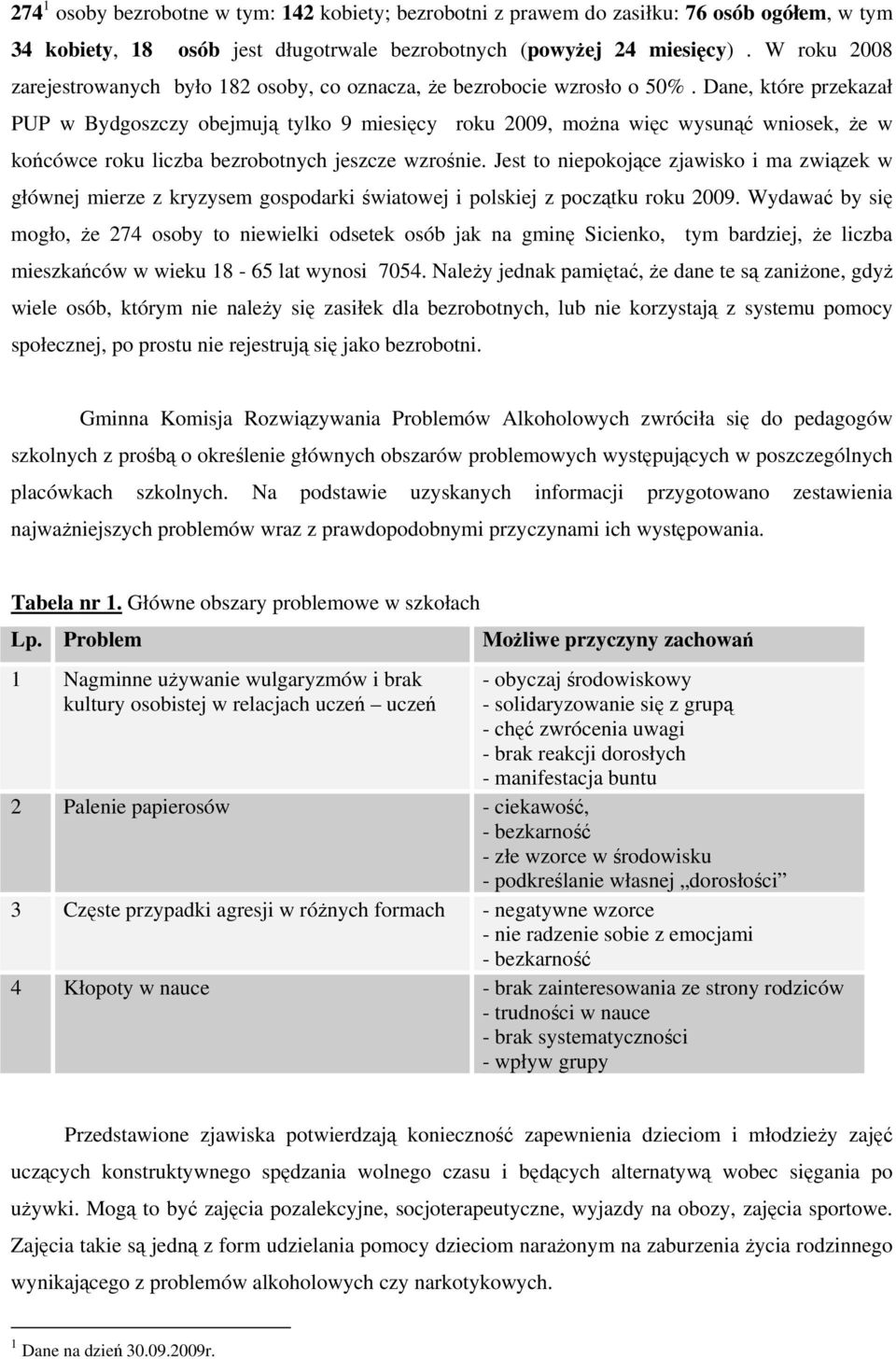 Dane, które przekazał PUP w Bydgoszczy obejmują tylko 9 miesięcy roku 2009, można więc wysunąć wniosek, że w końcówce roku liczba bezrobotnych jeszcze wzrośnie.