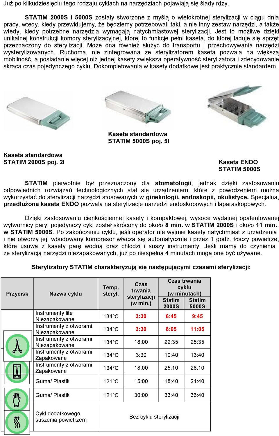 kiedy potrzebne narzędzia wymagają natychmiastowej sterylizacji.