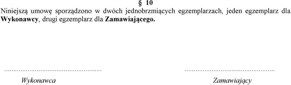egzemplarz dla Wykonawcy, drugi