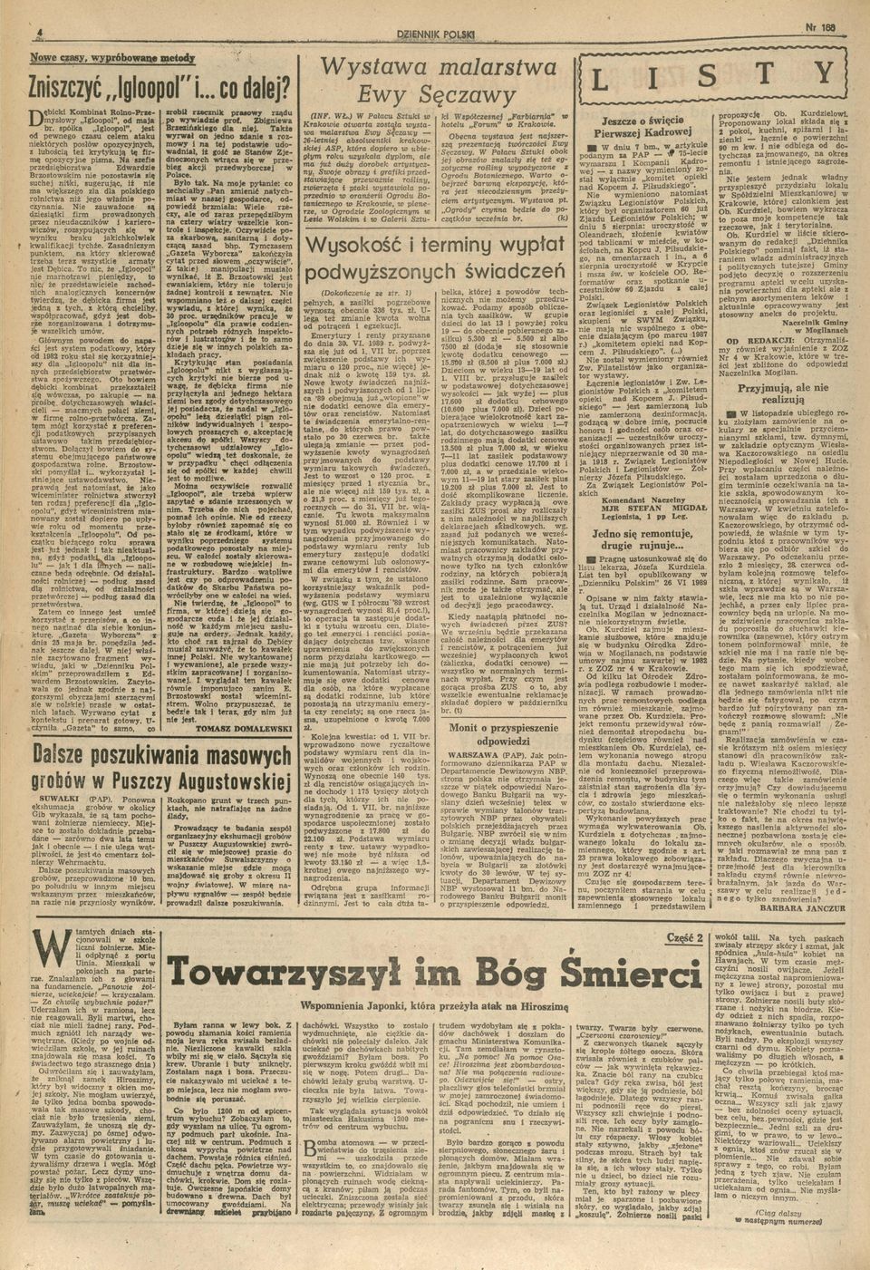 N a sefe predsęborsta Edarde Brostoskm ne poostaa sę suchej ntk, sugerując, ż ne ma ęksego ła dla polskego rolncta nż jego łaśne po cynana.