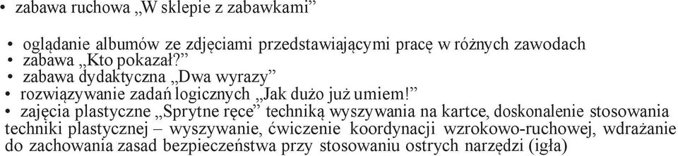 zajęcia plastyczne Sprytne ręce techniką wyszywania na kartce, doskonalenie stosowania techniki plastycznej