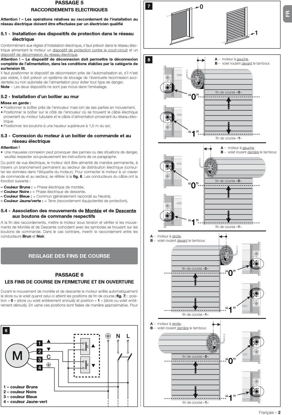 dispositif de protection contre le court-circuit et un dispositif de déconnexion du réseau électrique. Attention!