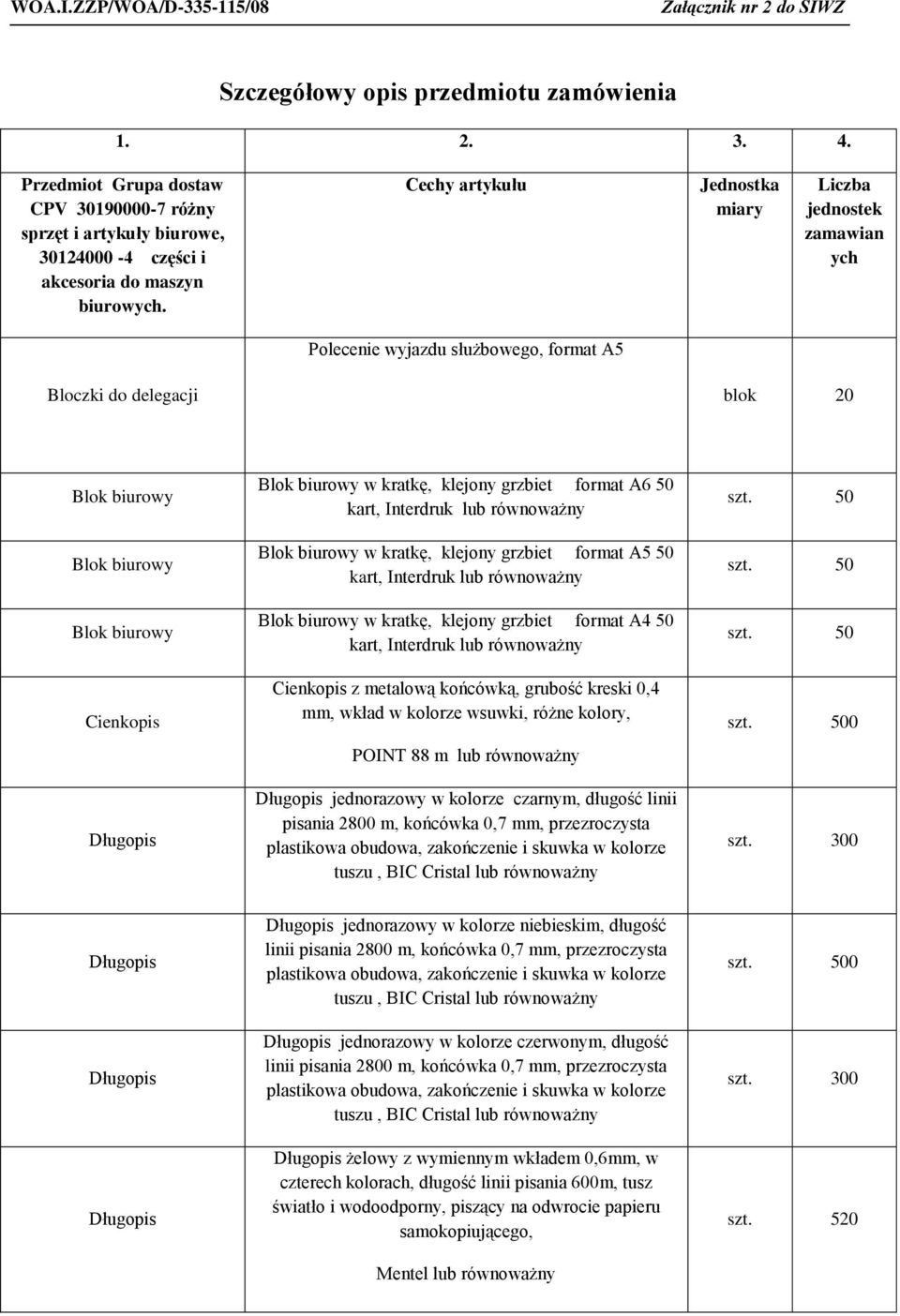 biurowy w kratkę, klejony grzbiet format A6 50 kart, Interdruk lub Blok biurowy w kratkę, klejony grzbiet format A5 50 kart, Interdruk lub Blok biurowy w kratkę, klejony grzbiet format A4 50 kart,