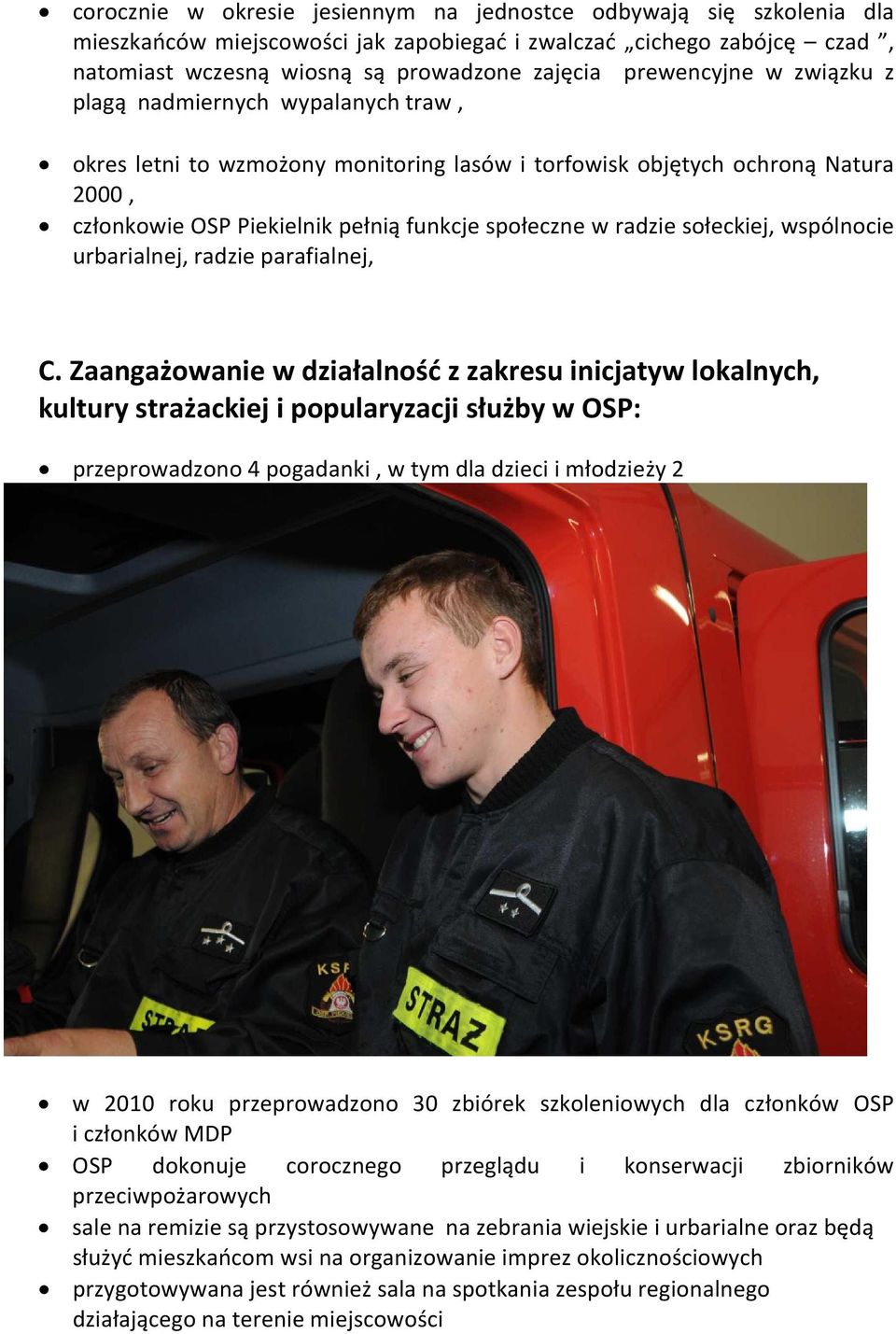 radzie sołeckiej, wspólnocie urbarialnej, radzie parafialnej, C.