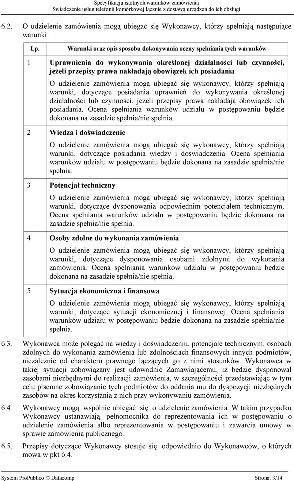 udzielenie zamówienia mogą ubiegać się wykonawcy, którzy spełniają warunki, dotyczące posiadania uprawnień do wykonywania określonej działalności lub czynności, jeżeli przepisy prawa nakładają