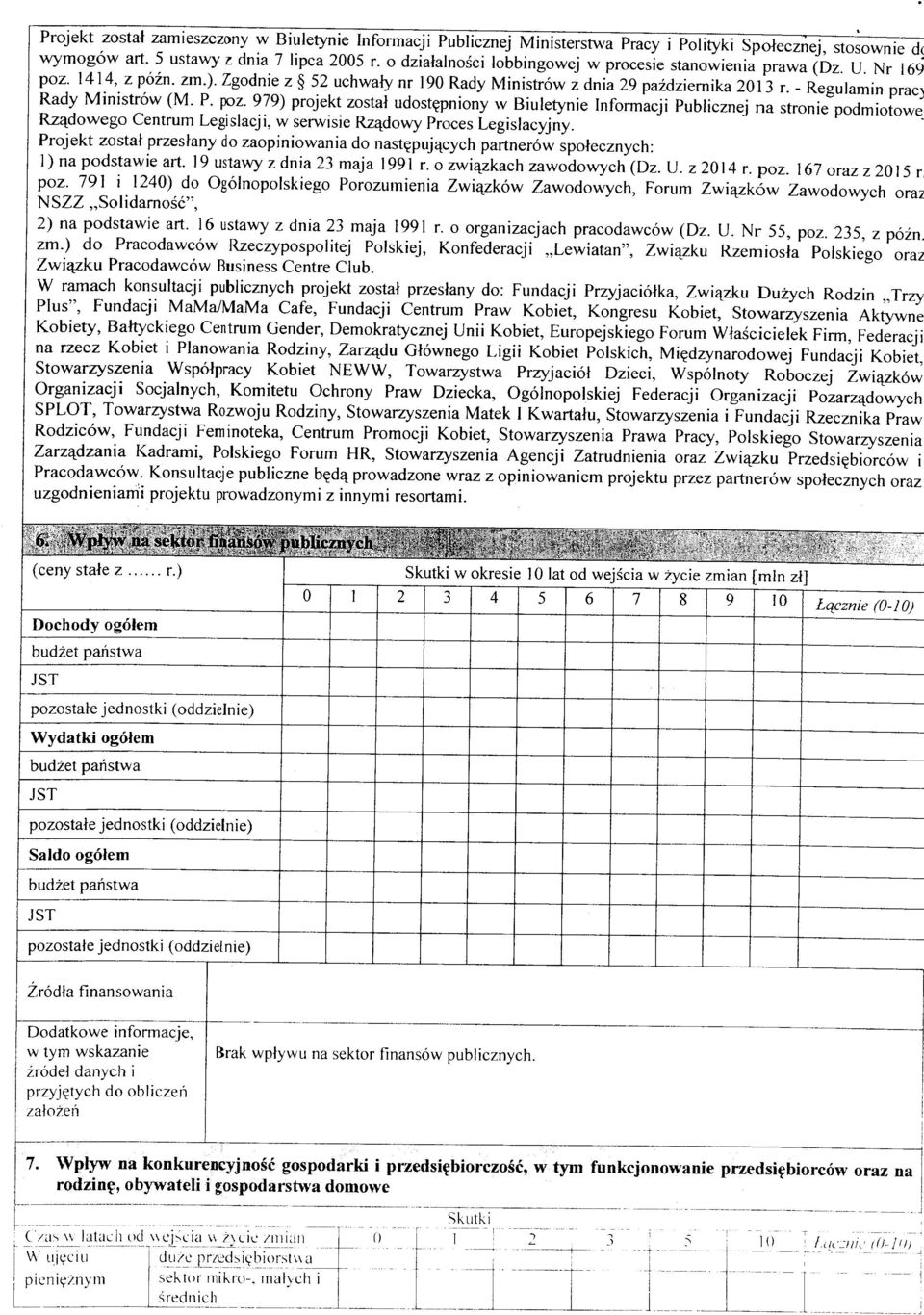 - Regulamin prac) Rady Ministrow (M. P. poz.