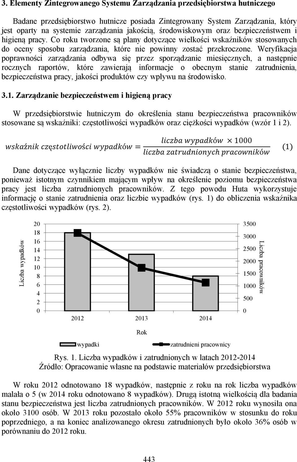 Weryfikacja poprawności zarządzania odbywa się przez sporządzanie miesięcznych, a następnie rocznych raportów, które zawierają informacje o obecnym stanie zatrudnienia, bezpieczeństwa pracy, jakości