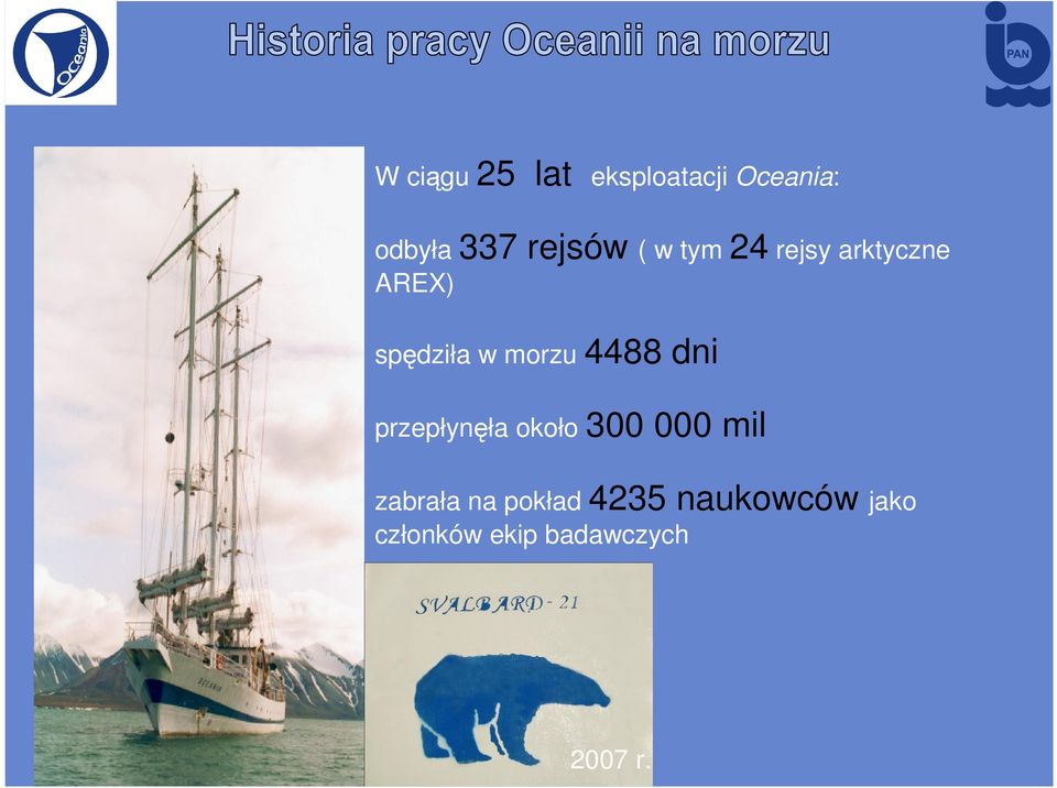 morzu 4488 dni przepłynęła około 300 000 mil zabrała
