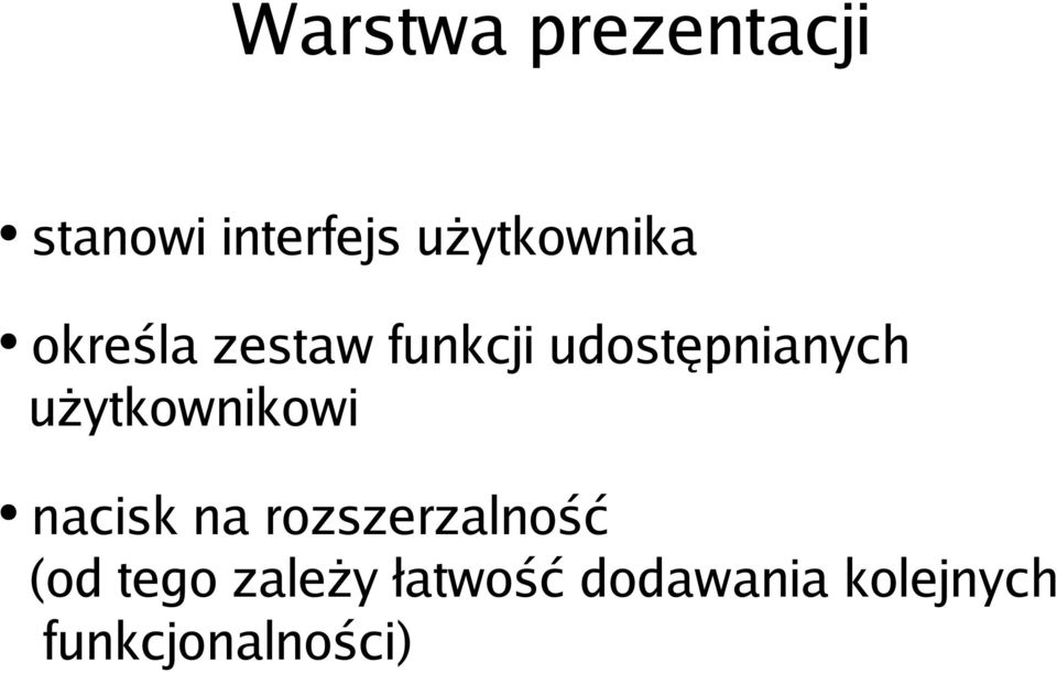 udostępnianych użytkownikowi nacisk na