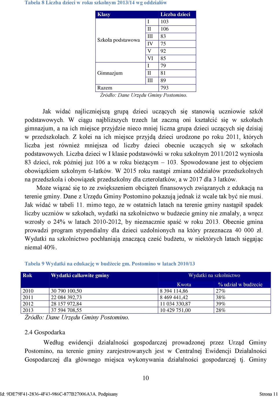 W ciągu najbliższych trzech lat zaczną oni kształcić się w szkołach gimnazjum, a na ich miejsce przyjdzie nieco mniej liczna grupa dzieci uczących się dzisiaj w przedszkolach.