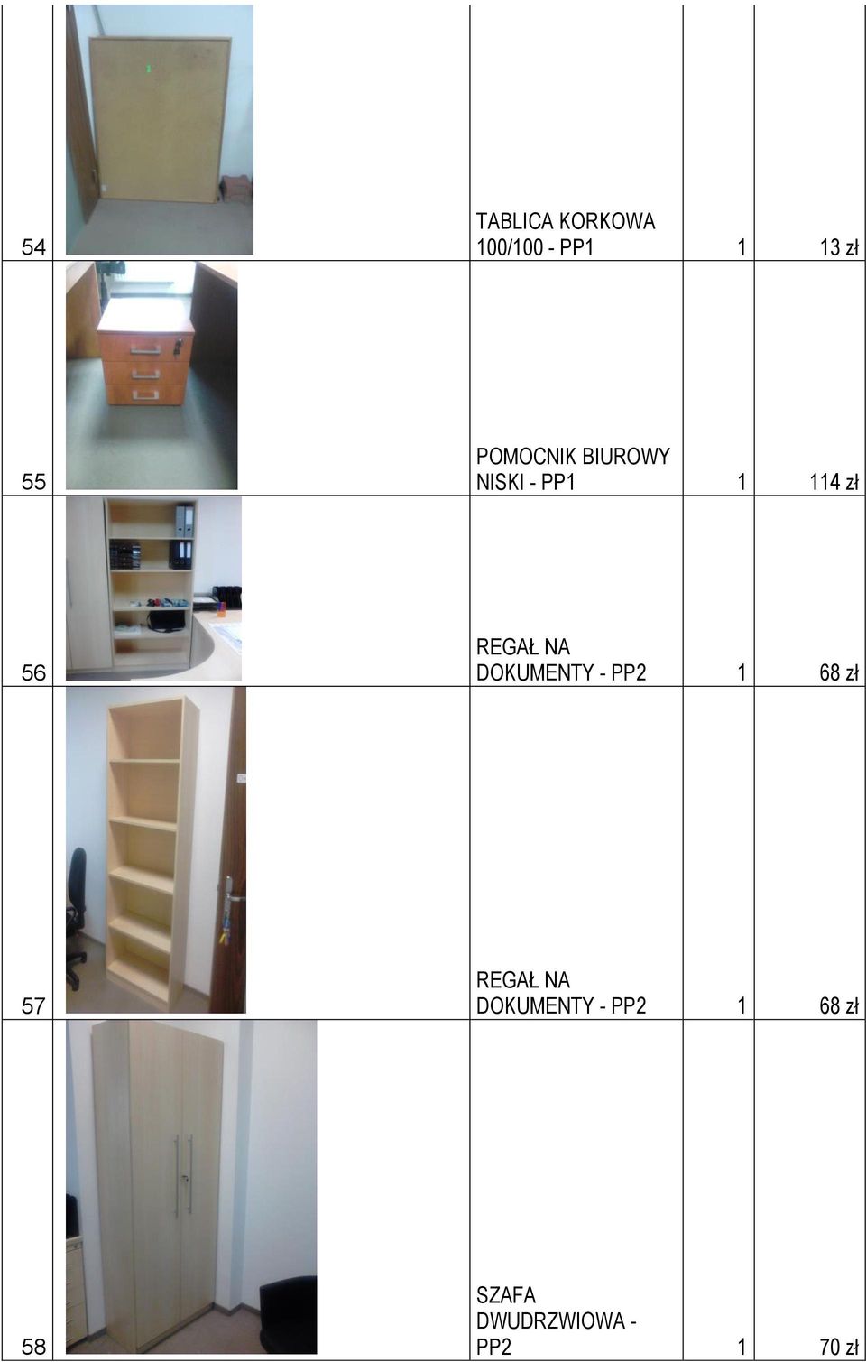 DOKUMENTY - PP2 1 68 zł 57 REGAŁ NA