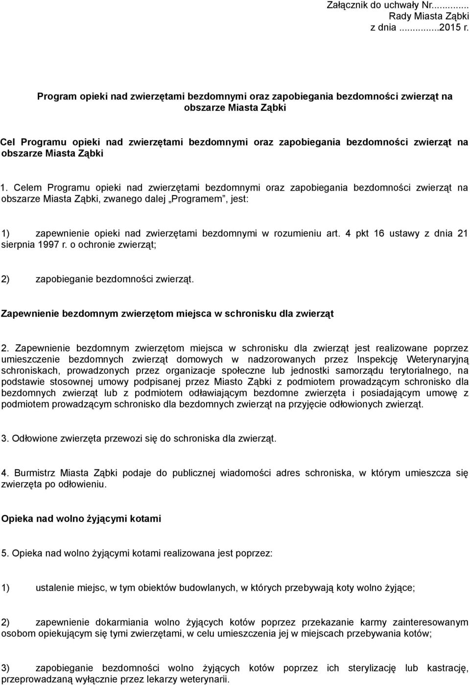 obszarze Miasta Ząbki 1.
