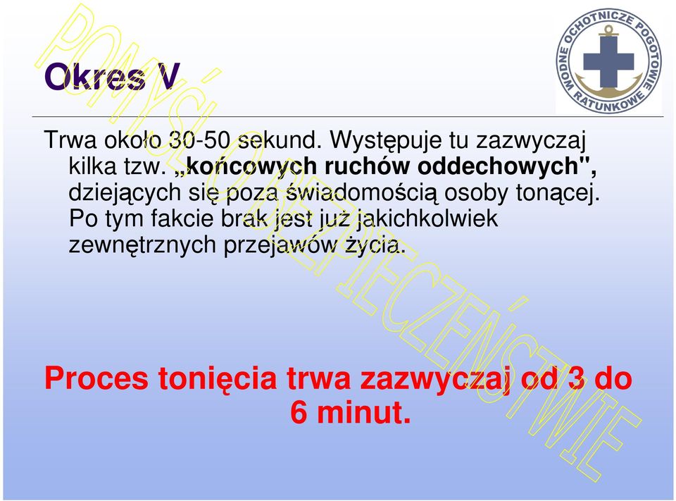 osoby tonącej.