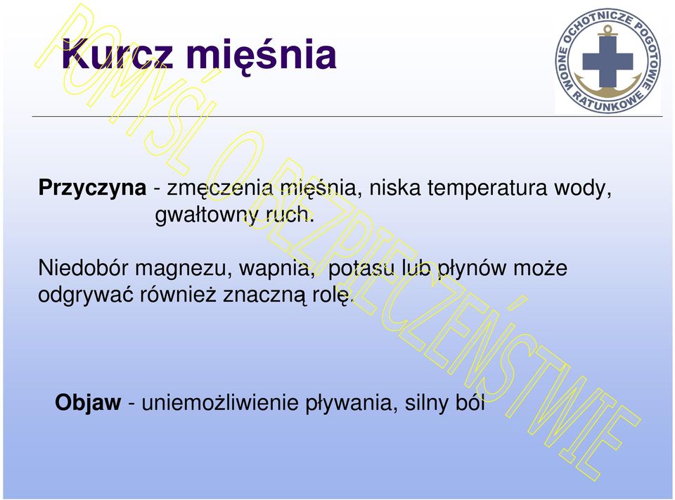 Niedobór magnezu, wapnia, potasu lub płynów może