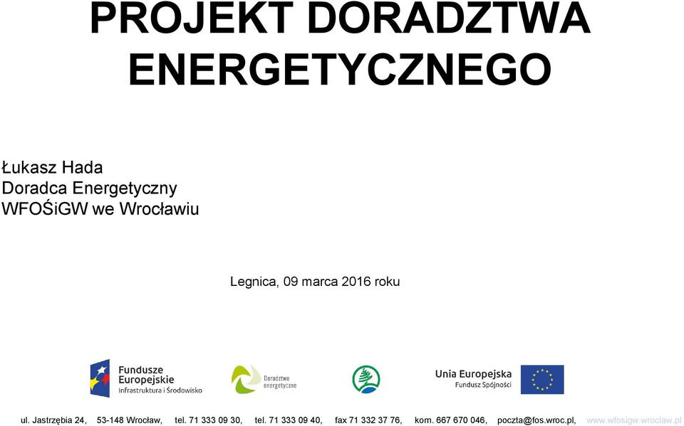 Doradca Energetyczny WFOŚiGW
