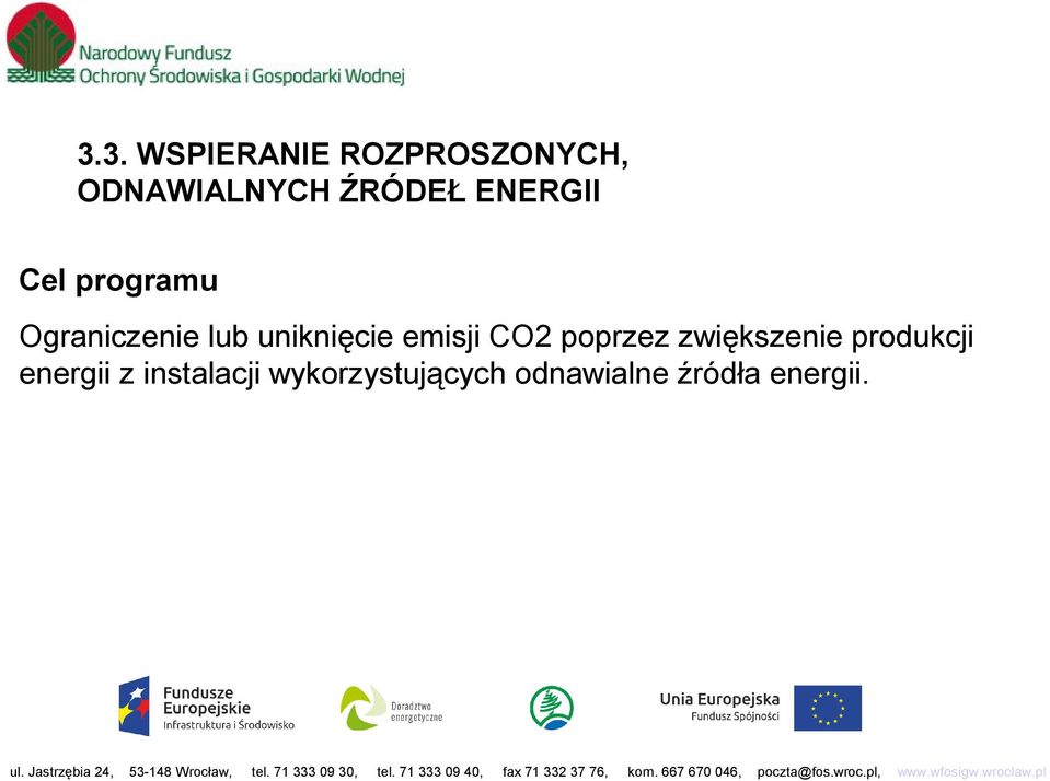 emisji CO2 poprzez zwiększenie produkcji energii z