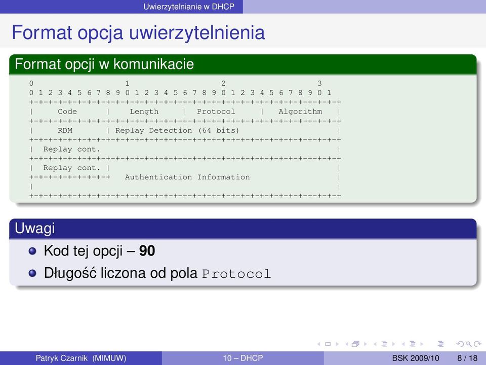 Detection (64 bits) Replay cont.