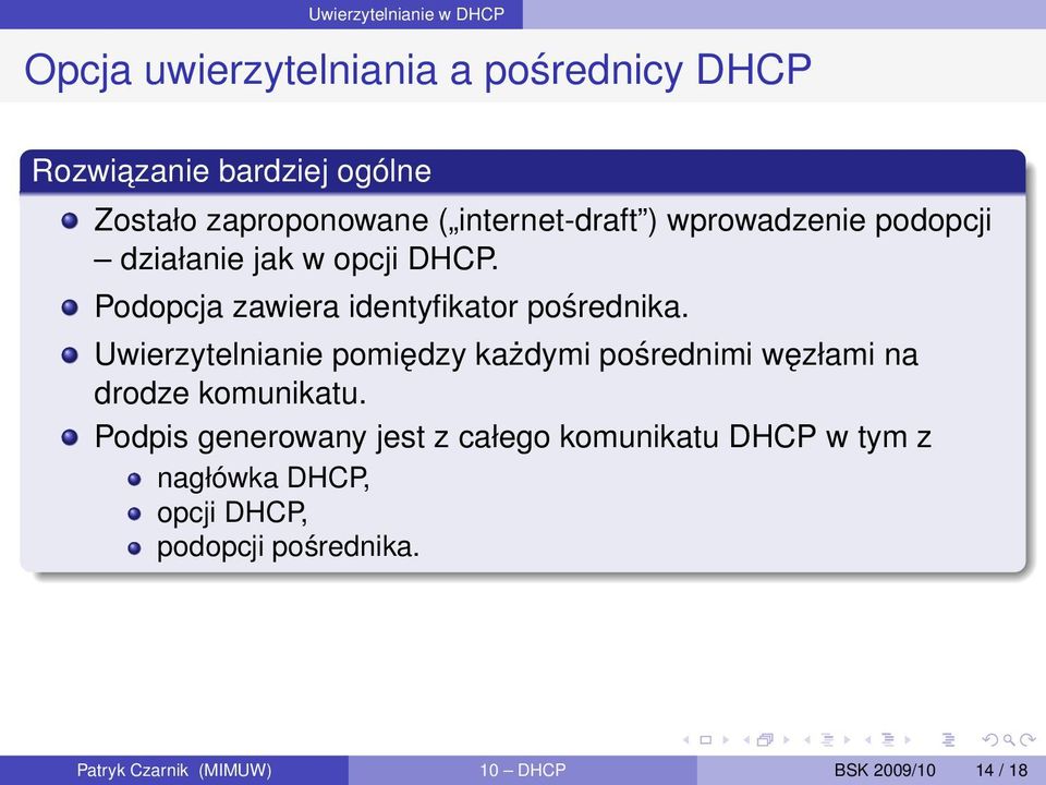 Podopcja zawiera identyfikator pośrednika.