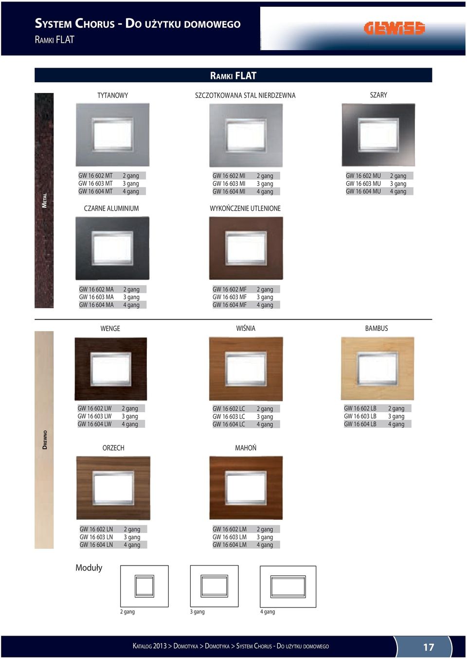 GW 16 603 MF GW 16 604 MF 2 gang 3 gang 4 gang WENGE WIŚNIA BAMBUS GW 16 602 LW GW 16 603 LW GW 16 604 LW 2 gang 3 gang 4 gang GW 16 602 LC GW 16 603 LC GW 16 604 LC 2 gang 3 gang 4 gang GW 16 602 LB