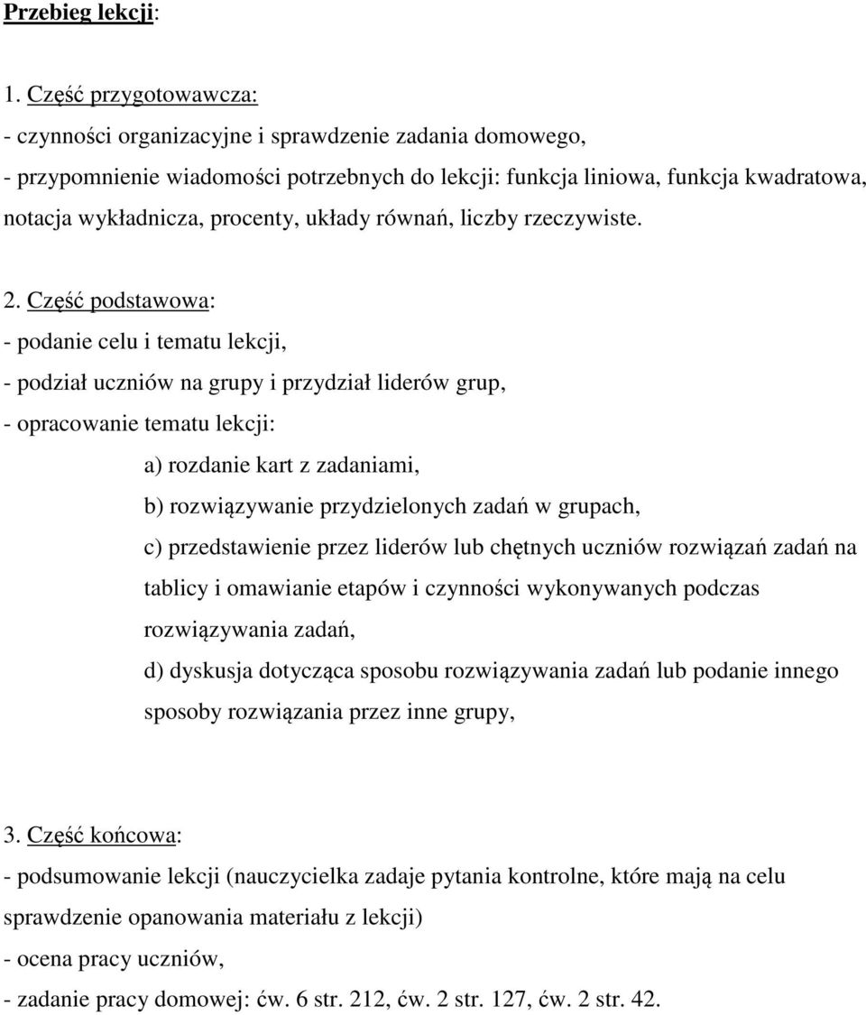 układy równań, liczby rzeczywiste. 2.