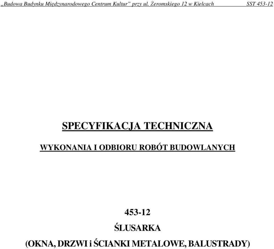 BUDOWLANYCH 453-12 ŚLUSARKA